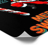 Santa Dunking Merry Swishmas Basketball Christmas  ポスター (角)