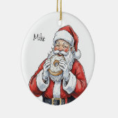 Santa eating bagel Ornament セラミックオーナメント (右)