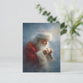 Santa eating cookies postcard ポストカード (スタンド正面)