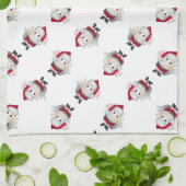 Santa Egg Christmas キッチンタオル (折り畳み)