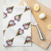 Santa Egg Christmas キッチンタオル (四つ折り)