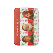 Santa & Elf Faces | North Pole Fun Christmas Bath バスマット (正面縦)