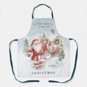 Santa Elf's Snow Christmas エプロン (正面)