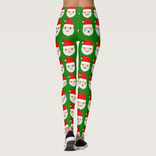 santa emoji emoticons leggings レギンス (裏面)