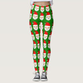 santa emoji emoticons leggings レギンス (正面)