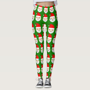 santa emoji emoticons leggings レギンス