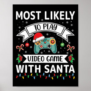 Santa Faとの遊ビデオゲームに最も近おもしろいい ポスター