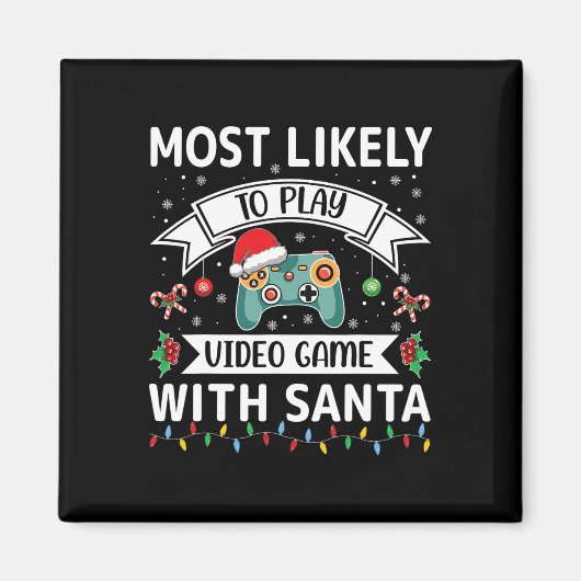 Santa Faとの遊ビデオゲームに最も近おもしろいい マグネット (正面)