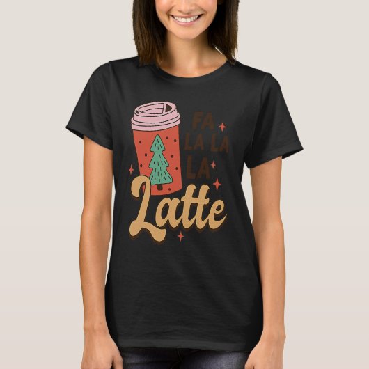 Santa Fa La La La Latte Christmas Math Teacher Lif Tシャツ (正面)