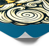 Santa Face Retro Sungles 6 7 Christmas 67 Santa Si ポスター (角)