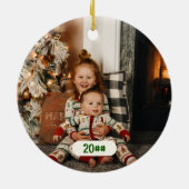 Santa Father Christmas Nice List Proud Member セラミックオーナメント (裏面)