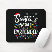 Santa Favorite Bartender Christmas Lights Funny Xm マウスパッド (マウス)