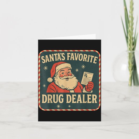 Santa Favorite Drug Er Christmas Pharmacist Health カード (正面)