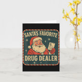 Santa Favorite Drug Er Christmas Pharmacist Health カード (黄色い花)