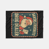 Santa Favorite Drug Er Christmas Pharmacist Health フリースブランケット (正面(横))