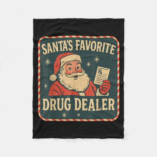 Santa Favorite Drug Er Christmas Pharmacist Health フリースブランケット (正面)