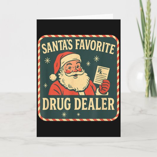Santa Favorite Drug Er Christmas Pharmacy Tech Nur カード (正面)