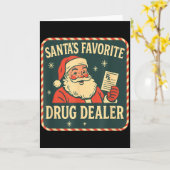 Santa Favorite Drug Er Christmas Pharmacy Tech Nur カード (黄色い花)