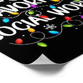 Santa Favorite Social Worker Christmas Lights Fami ポスター (角)