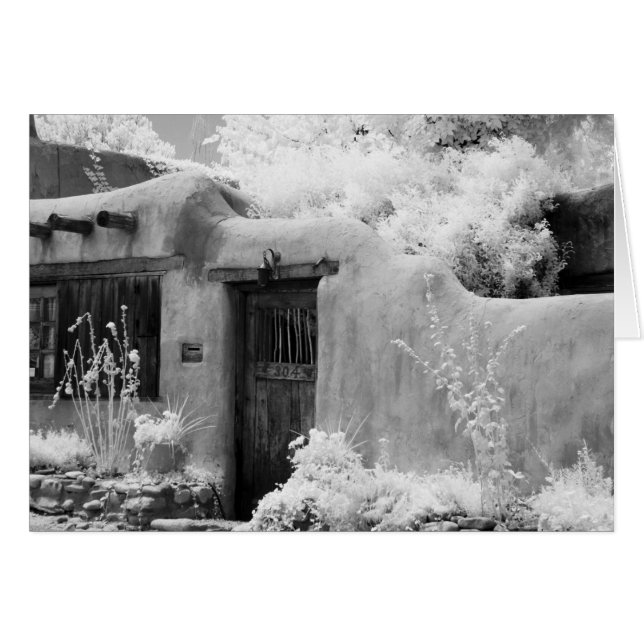 Santa feの一般的なドアと玄関先、新築 (正面横)