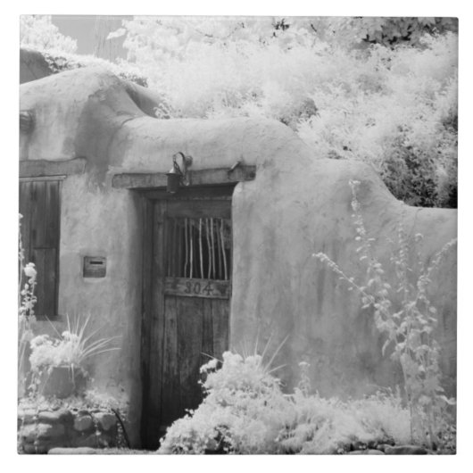 Santa feの一般的なドアと玄関先、新築 タイル (正面)