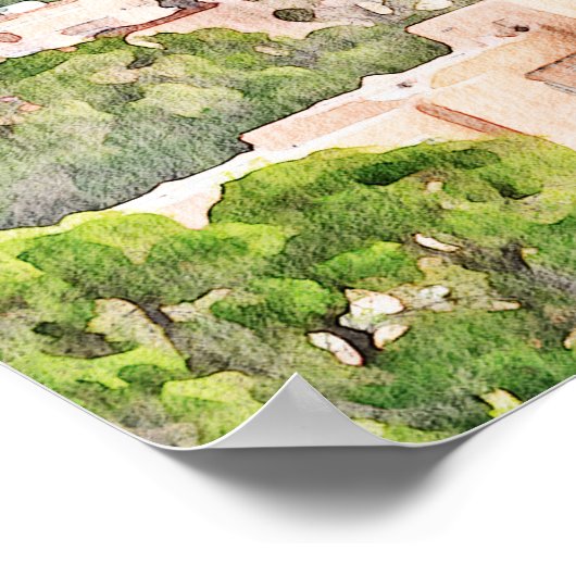 SANTA FEニューメキシコスカイライン結婚の歓迎 ポスター (角)