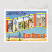 Santa Fe,ニューメキシコヴィンテージ大文字葉書 ポストカード (正面)