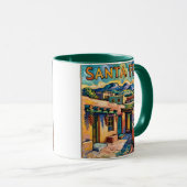 Santa Fe Adobe Homes Van Gogh Starry Night Style マグカップ (正面右)