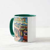 Santa Fe Adobe Homes Van Gogh Starry Night Style マグカップ (正面左)