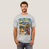 Santa Fe Adobe Homes Van Gogh Starry Night Style Tシャツ (正面フル)