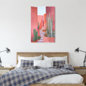 Santa Fe Cacti Boho Poster キャンバスプリント (インサイチュ (寝室))