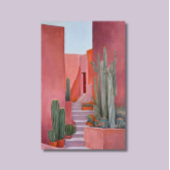 Santa Fe Cacti Boho Poster ポスター