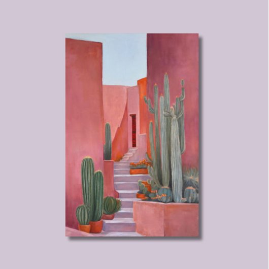 Santa Fe Cacti Boho Poster ポスター