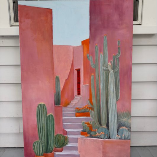 Santa Fe Cacti Boho Poster ポスター