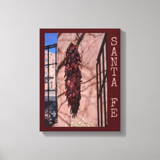 Santa Fe Chili Ristra with Shadows Canvas Print キャンバスプリント (正面)