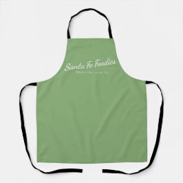 Santa Fe Foodiesロゴのセージエプロン エプロン