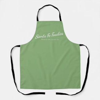 Santa Fe Foodiesロゴのセージエプロン エプロン