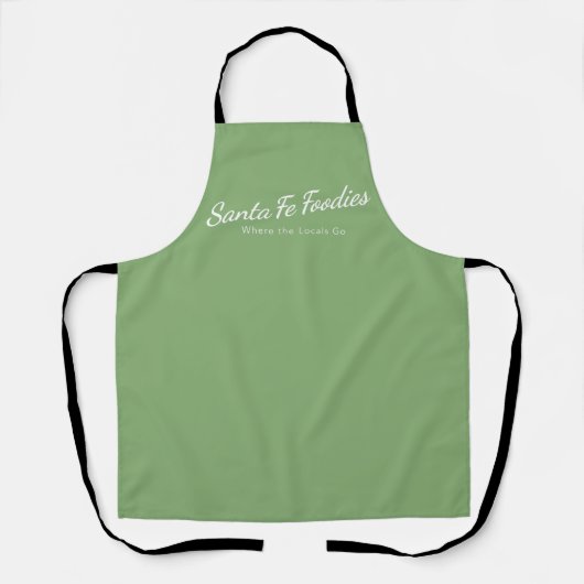 Santa Fe Foodiesロゴのセージエプロン エプロン (正面)