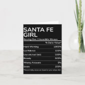 Santa Fe Girl Funny New Mexico Hometown  カード (正面)