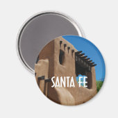 Santa Fe New Mexicoアドビ建物写真 マグネット (正面/裏面)