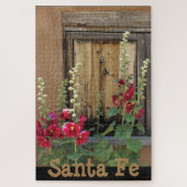 Santa Fe New Mexico Adobe, Holly Hocks & Window ジグソーパズル (縦)