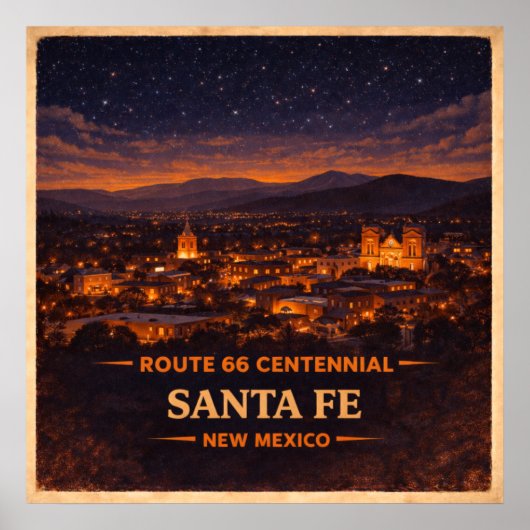 Santa Fe New Mexico Centennial ポスター (正面)