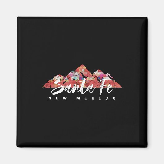 Santa Fe New Mexico Family Travel Hiking Camping S マグネット (正面)