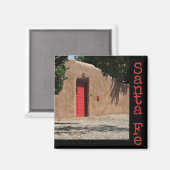 Santa Fe New Mexico Red DoorとAdobe Magnet マグネット (正面/裏面)