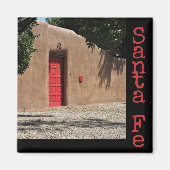 Santa Fe New Mexico Red DoorとAdobe Magnet マグネット (正面)