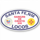 Santa Fe New Mexico Souvenir Sangre de Cristo シール (正面)
