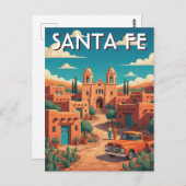 Santa Fe New Mexico Travel ポストカード (正面/裏面)