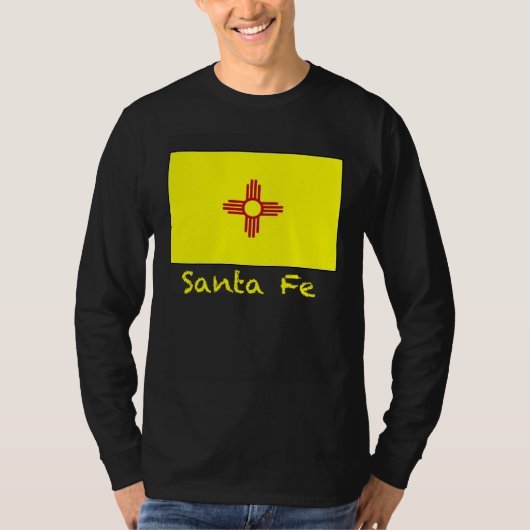 Santa Fe New Mexico USA Flag Souvenir Tシャツ (正面)