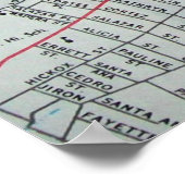 Santa Fe, NMヴィンテージマップポスター ポスター (角)