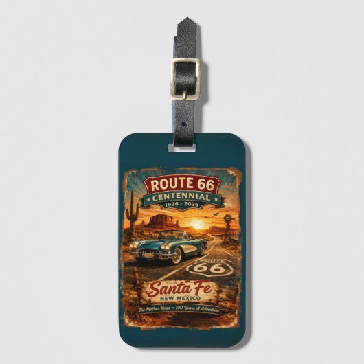 Santa Fe Route 66 Centennial Sunset   ラゲッジタグ (正面縦)